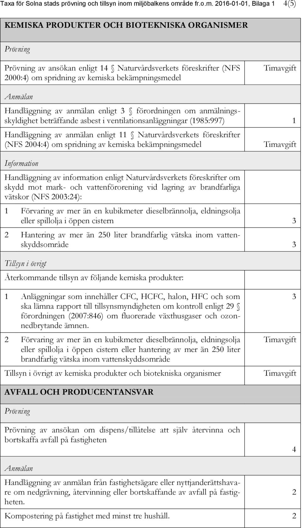 kemiska bekämpningsmedel Anmälan Handläggning av anmälan enligt 3 förordningen om anmälningsskyldighet beträffande asbest i ventilationsanläggningar (1985:997) 1 Handläggning av anmälan enligt 11