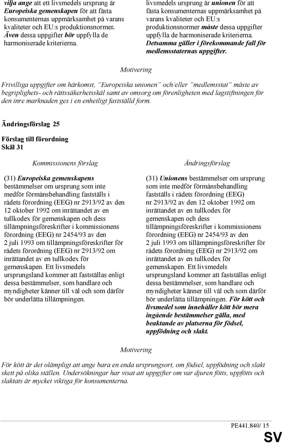 livsmedels ursprung är unionen för att fästa konsumenternas uppmärksamhet på varans kvaliteter och EU:s produktionsnormer måste dessa uppgifter uppfylla de harmoniserade kriterierna.