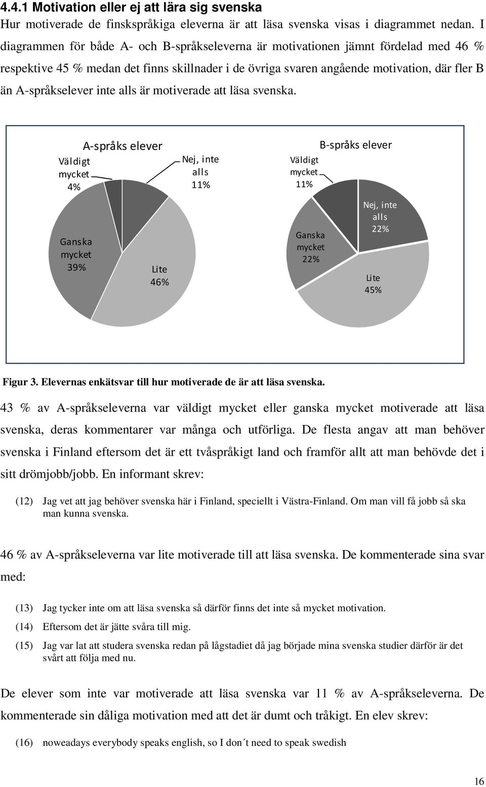 inte alls är motiverade att läsa svenska.