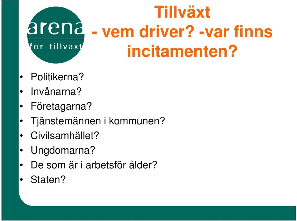 Invånarna? Företagarna?