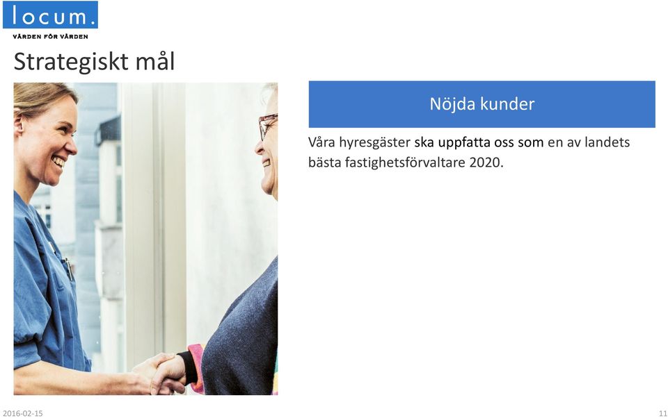 Strategiskt mål Nöjda kunder Våra hyresgäster ska