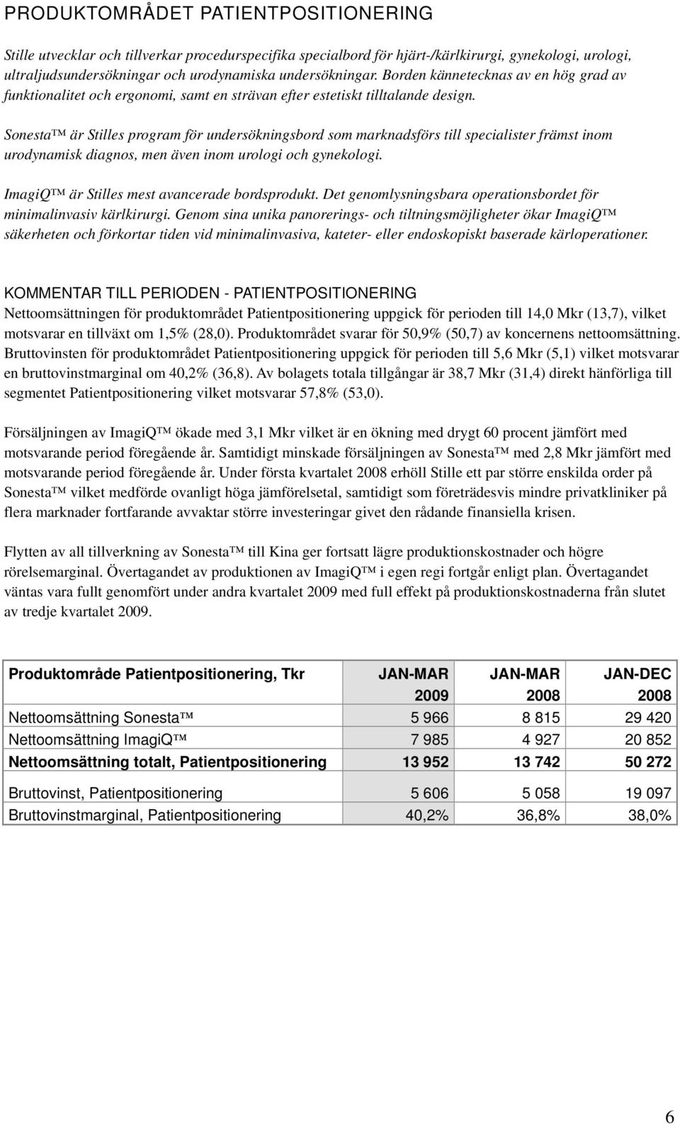 Sonesta är Stilles program för undersökningsbord som marknadsförs till specialister främst inom urodynamisk diagnos, men även inom urologi och gynekologi.