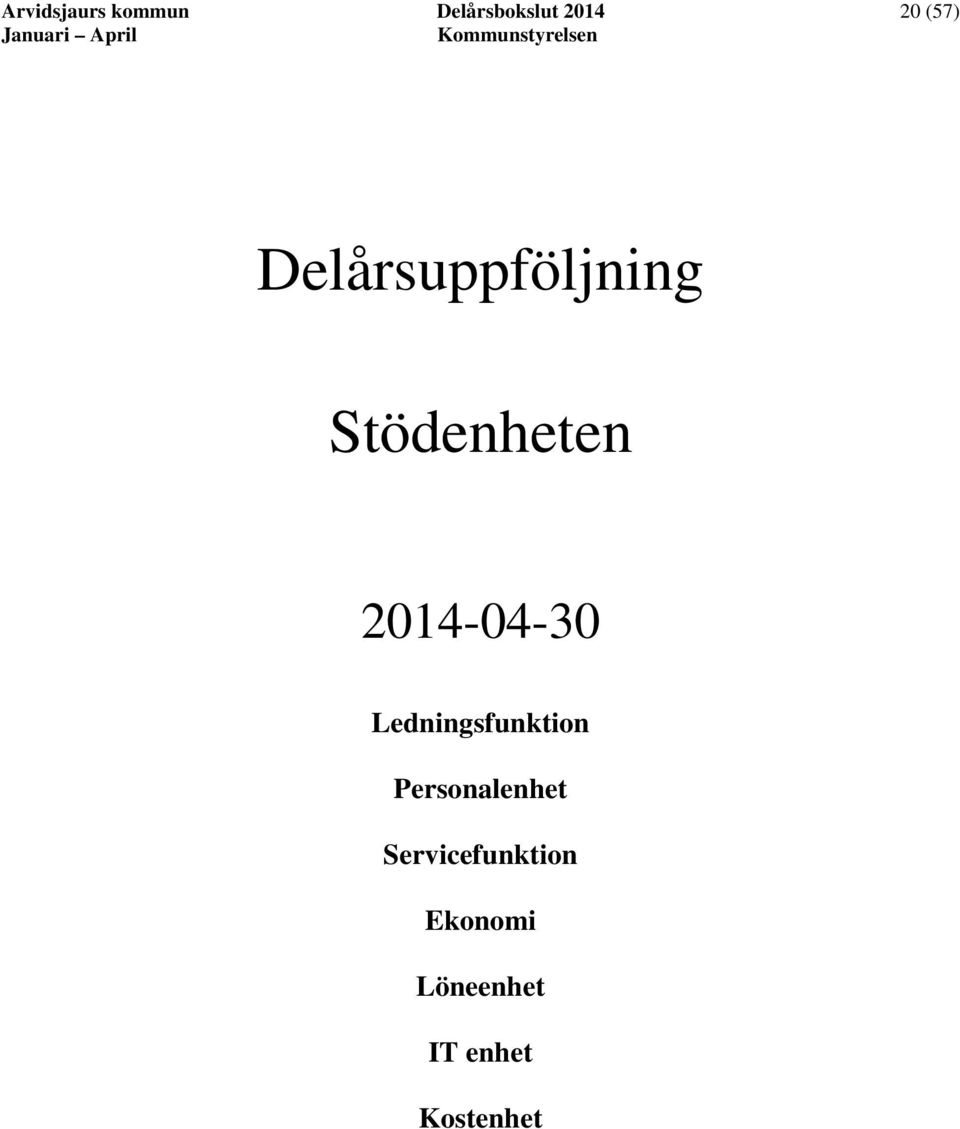 2014-04-30 Ledningsfunktion Personalenhet