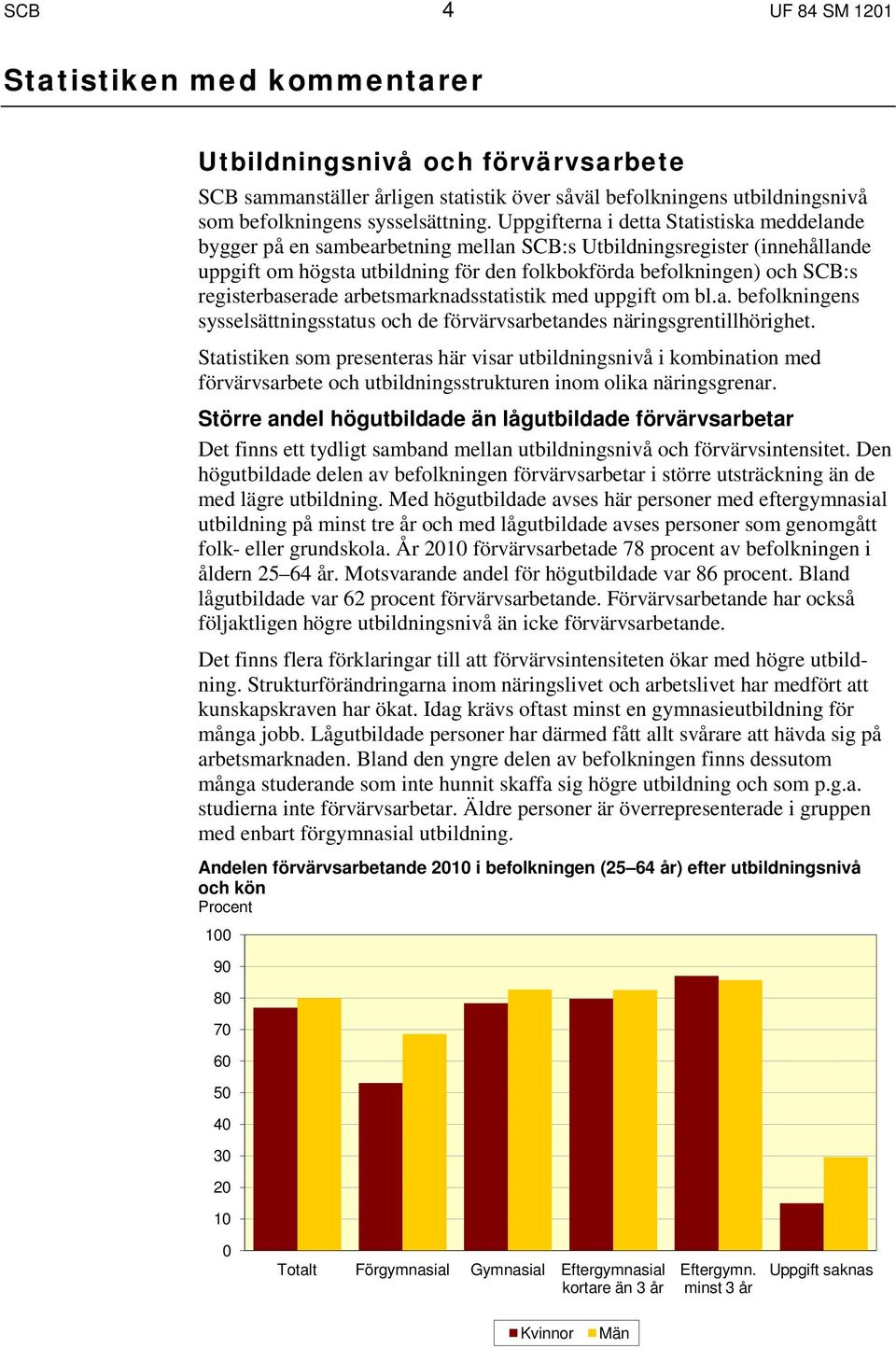 registerbaserade arbetsmarknadsstatistik med uppgift om bl.a. befolkningens sysselsättningsstatus och de förvärvsarbetandes näringsgrentillhörighet.