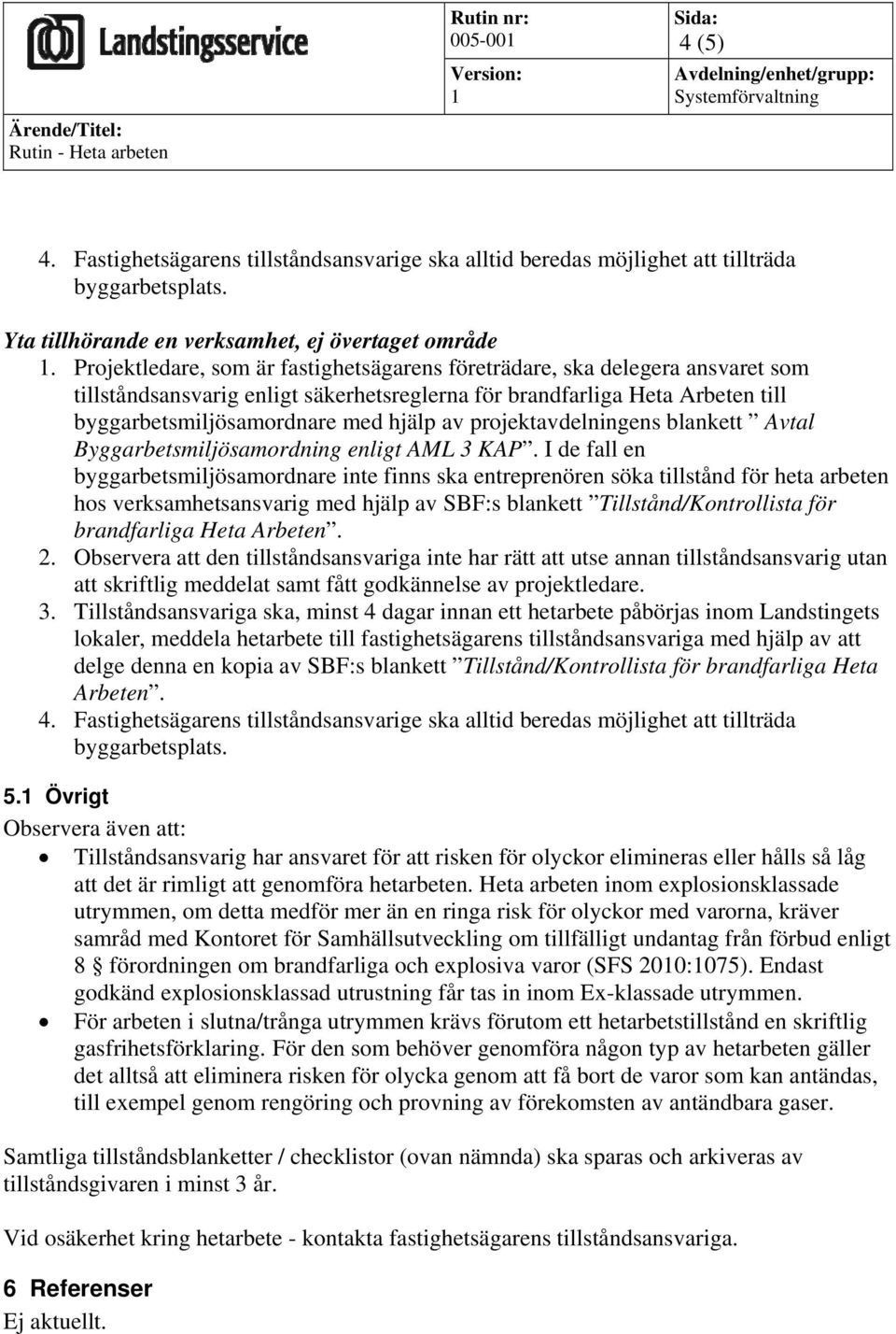 projektavdelningens blankett Avtal Byggarbetsmiljösamordning enligt AML 3 KAP.