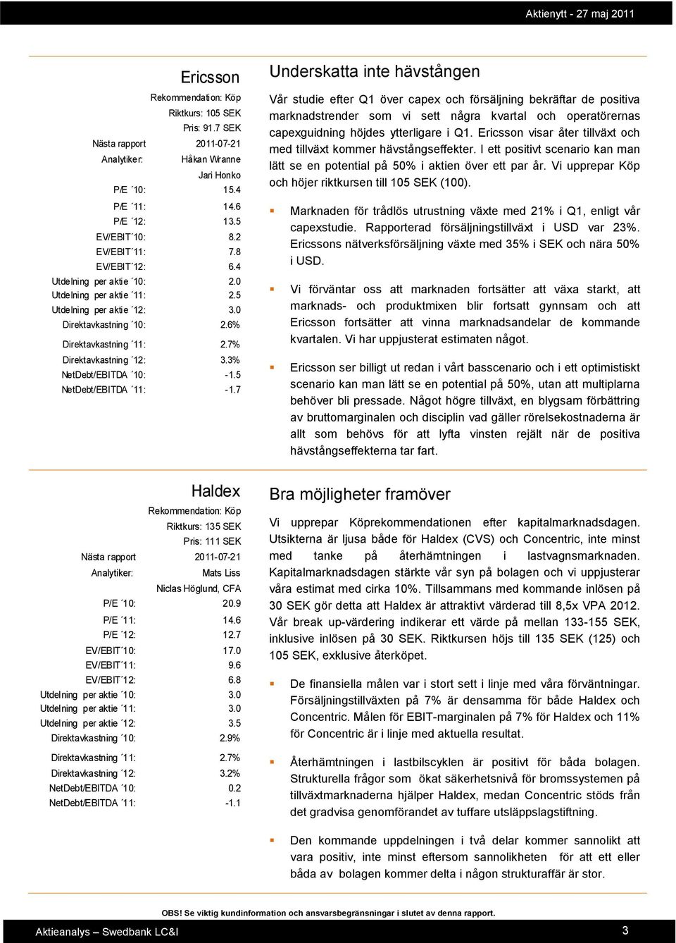 3% NetDebt/EBITDA 10: -1.5 NetDebt/EBITDA 11: -1.