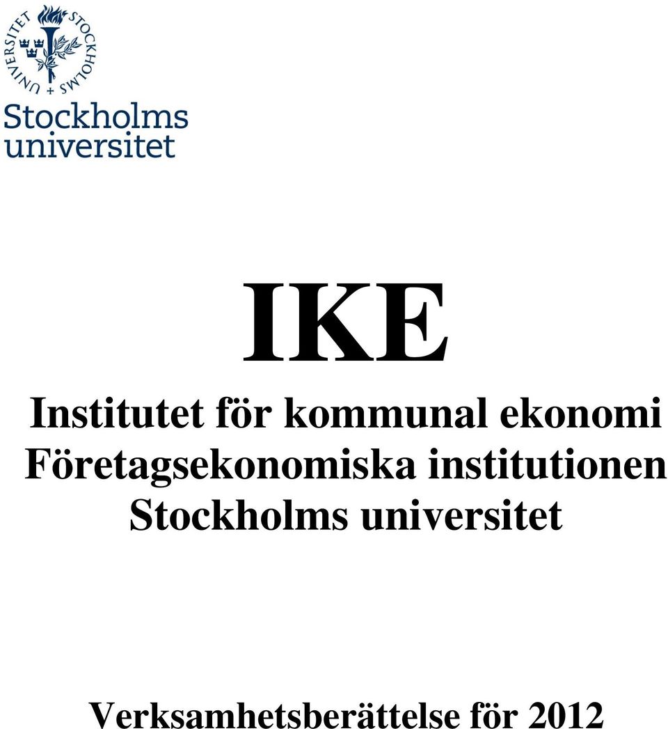 institutionen Stockholms