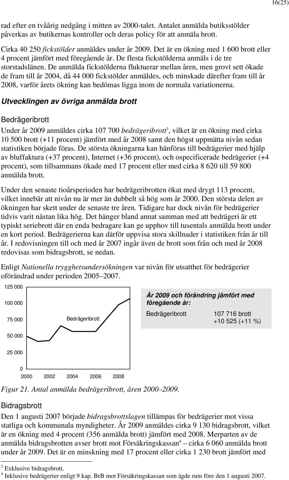 De anmälda fickstölderna fluktuerar mellan åren, men grovt sett ökade de fram till år 24, då 44 fickstölder anmäldes, och minskade därefter fram till år 28, varför årets ökning kan bedömas ligga inom