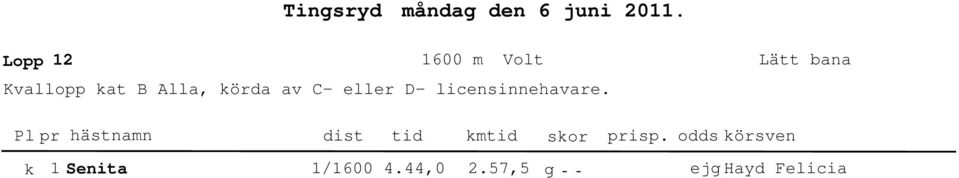 Alla, köra av C eller D