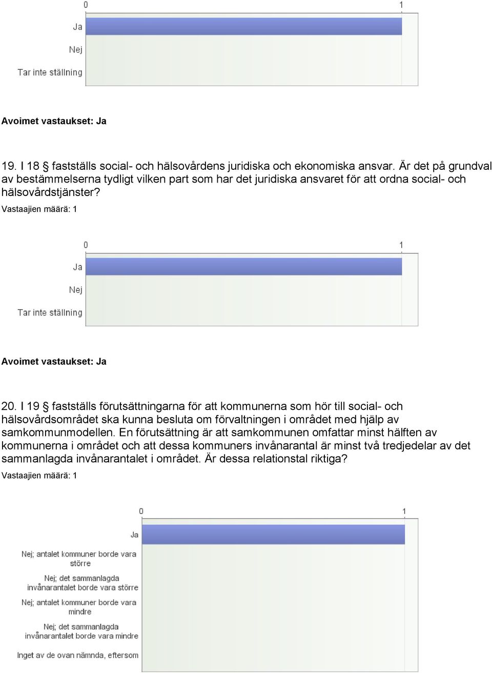 I 19 fastställs förutsättningarna för att kommunerna som hör till social- och hälsovårdsområdet ska kunna besluta om förvaltningen i området med hjälp av