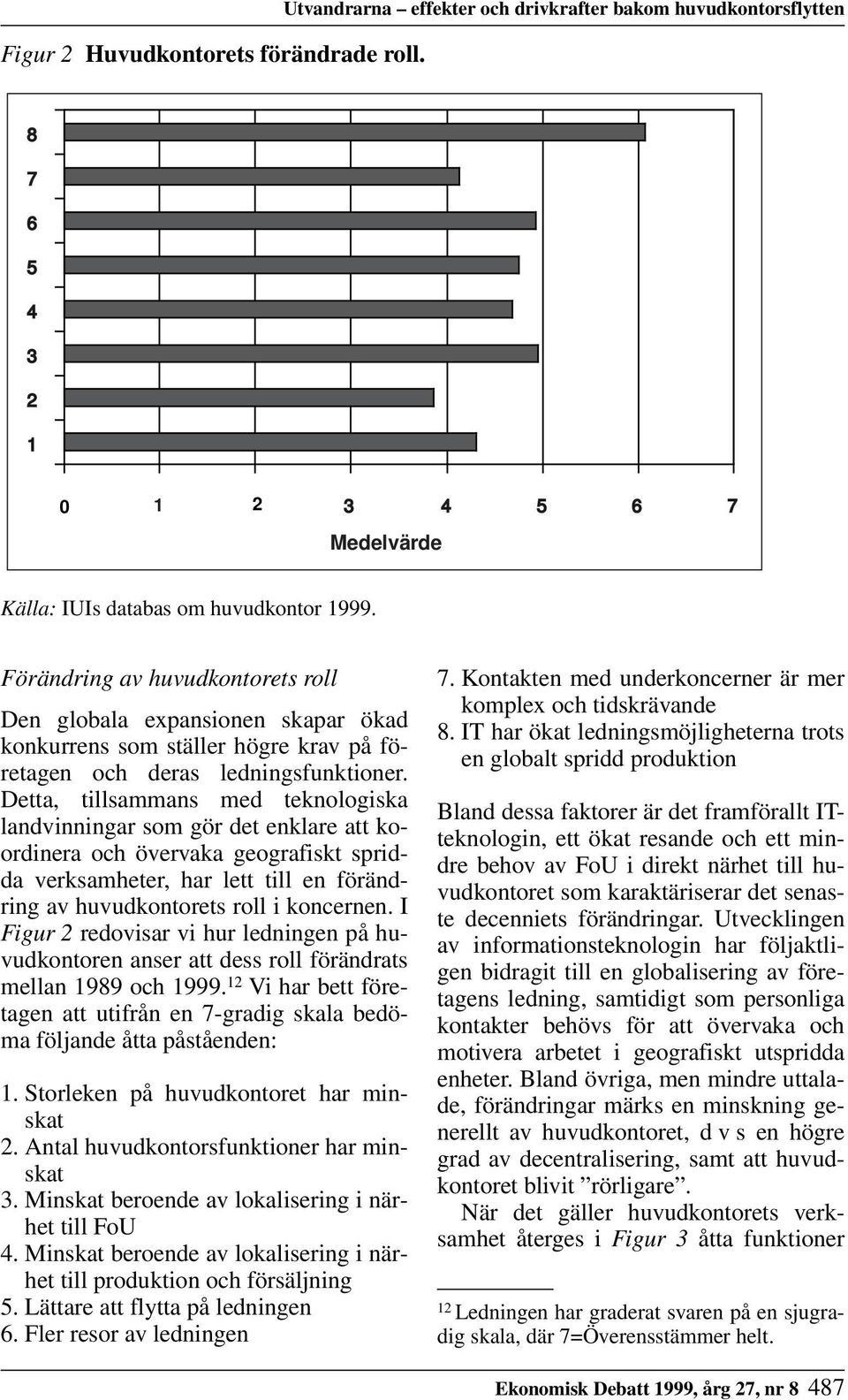 Detta, tillsammans med teknologiska landvinningar som gör det enklare att koordinera och övervaka geografiskt spridda verksamheter, har lett till en förändring av huvudkontorets roll i koncernen.