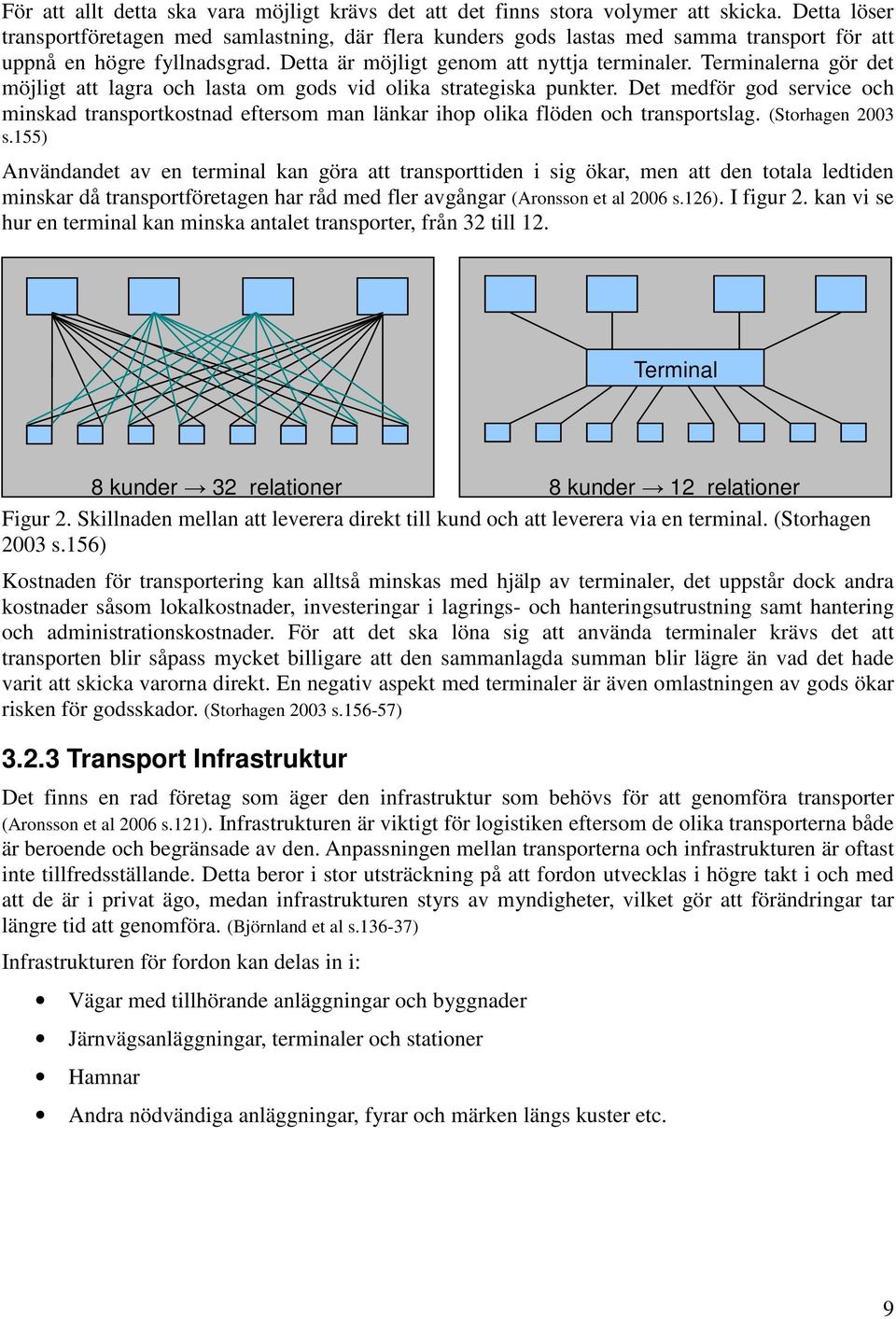 Terminalerna gör det möjligt att lagra och lasta om gods vid olika strategiska punkter. Det medför god service och minskad transportkostnad eftersom man länkar ihop olika flöden och transportslag.