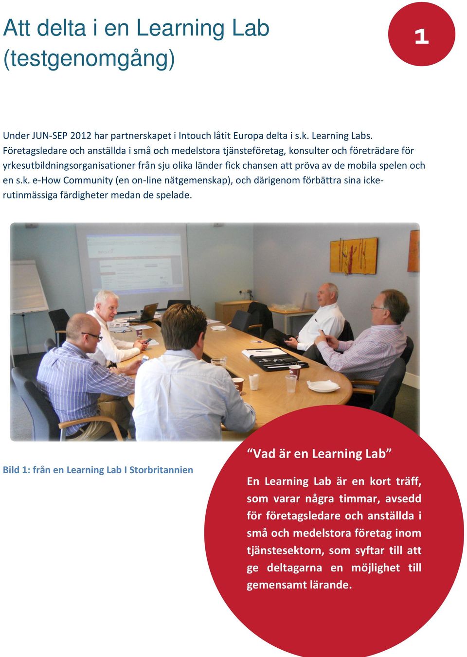 spelen och en s.k. e-how Community (en on-line nätgemenskap), och därigenom förbättra sina ickerutinmässiga färdigheter medan de spelade.