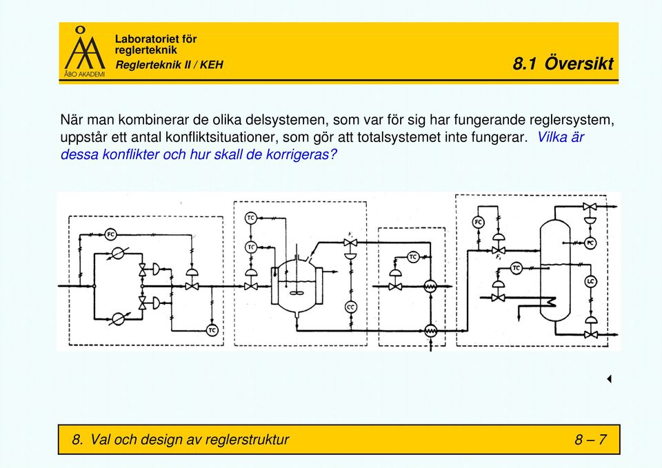 konfliktsituationer, som gör att totalsystemet inte fungerar.