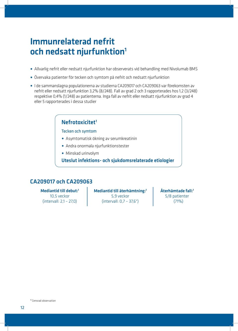 Fall av grad 2 och 3 rapporterades hos 1,2 (3/248) respektive 0,4% (1/248) av patienterna.