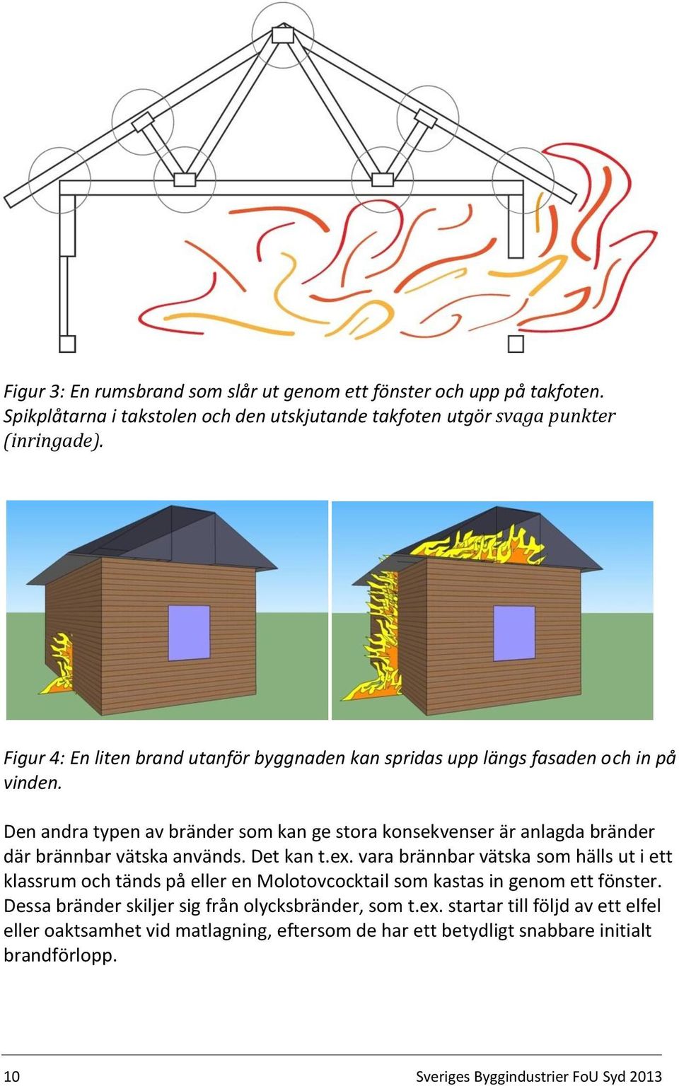 Den andra typen av bränder som kan ge stora konsekvenser är anlagda bränder där brännbar vätska används. Det kan t.ex.