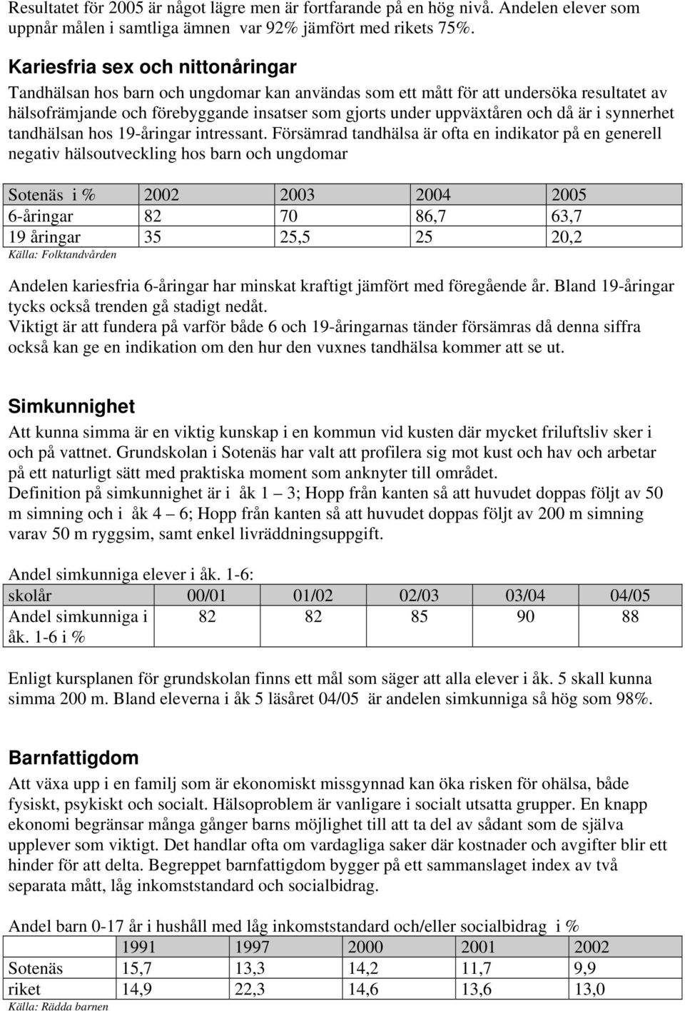 då är i synnerhet tandhälsan hos 19-åringar intressant.