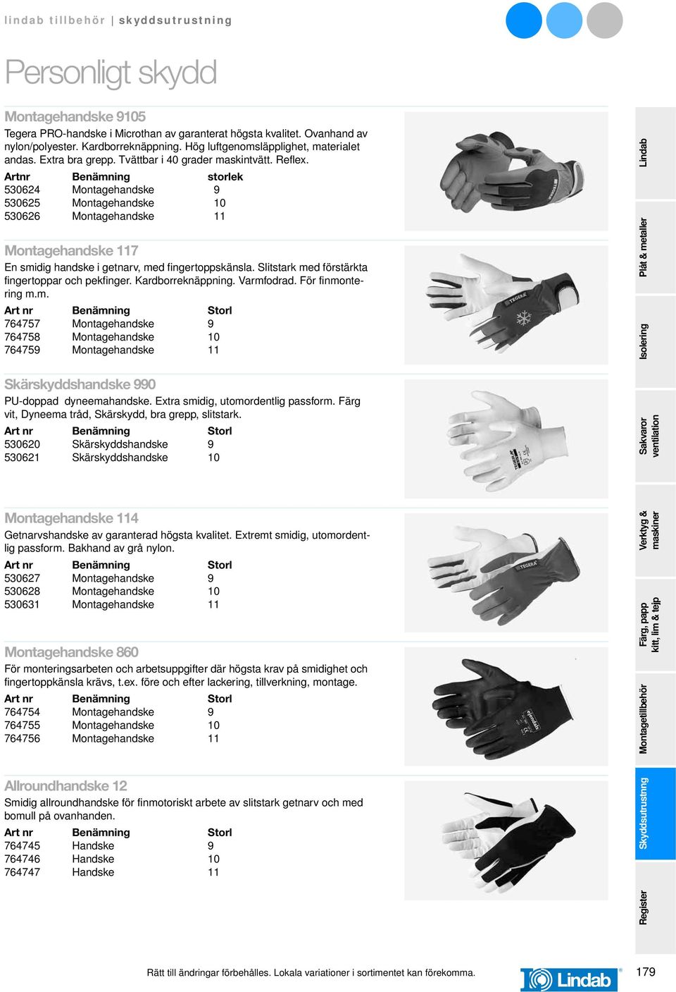 Artnr Benämning storlek 530624 Montagehandske 9 530625 Montagehandske 10 530626 Montagehandske 11 Montagehandske 117 En smidig handske i getnarv, med fingertoppskänsla.