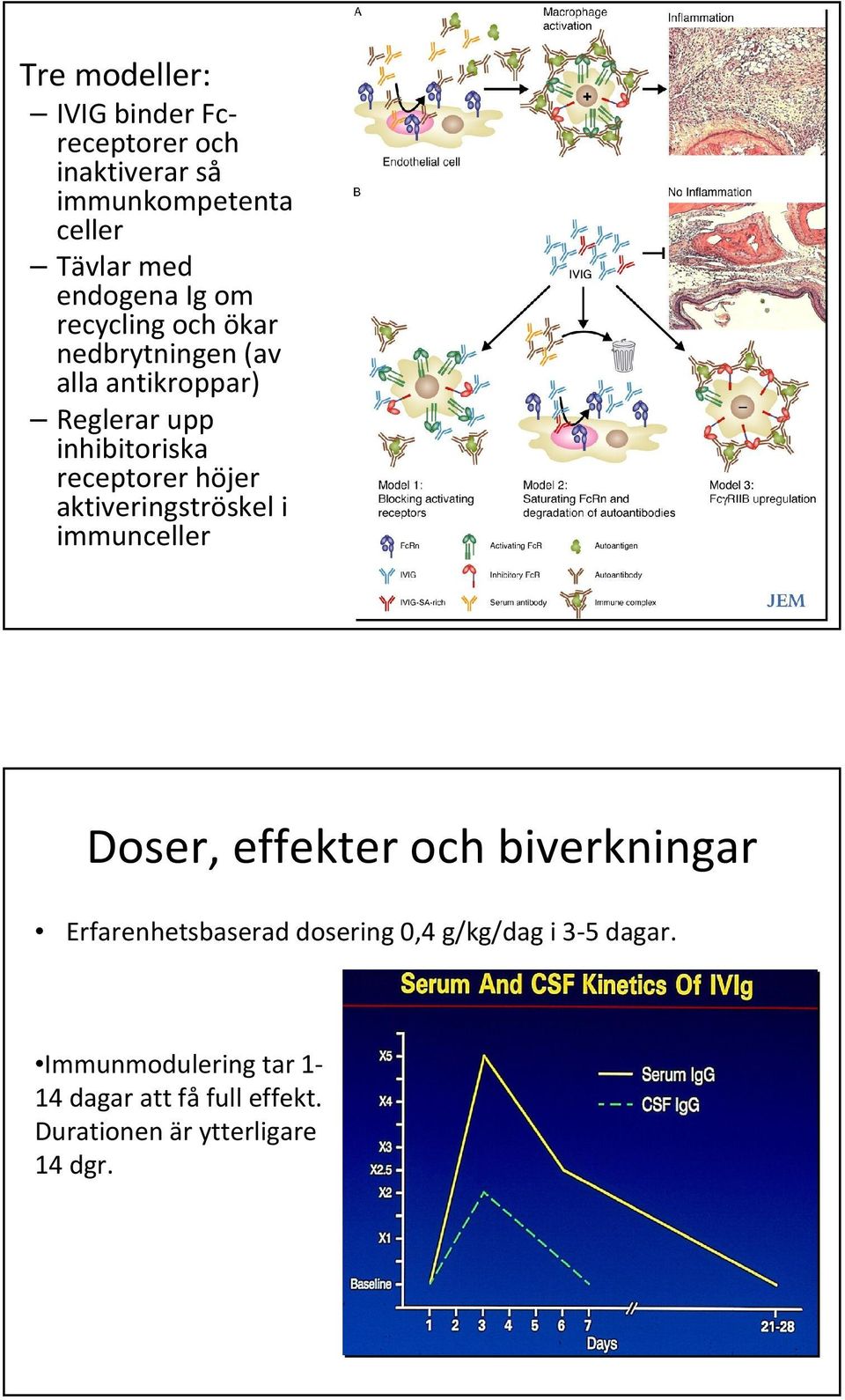 höjer aktiveringströskel i immunceller Doser, effekter och biverkningar Erfarenhetsbaserad dosering