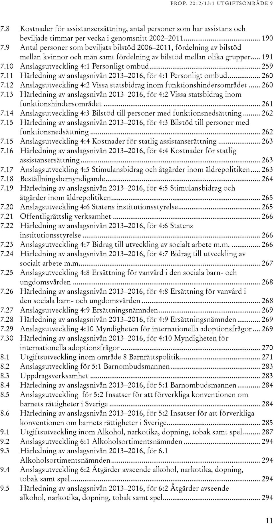 .. 259 7.11 Härledning av anslagsnivån 2013 2016, för 4:1 Personligt ombud... 260 7.12 Anslagsutveckling 4:2 Vissa statsbidrag inom funktionshindersområdet... 260 7.13 Härledning av anslagsnivån 2013 2016, för 4:2 Vissa statsbidrag inom funktionshindersområdet.