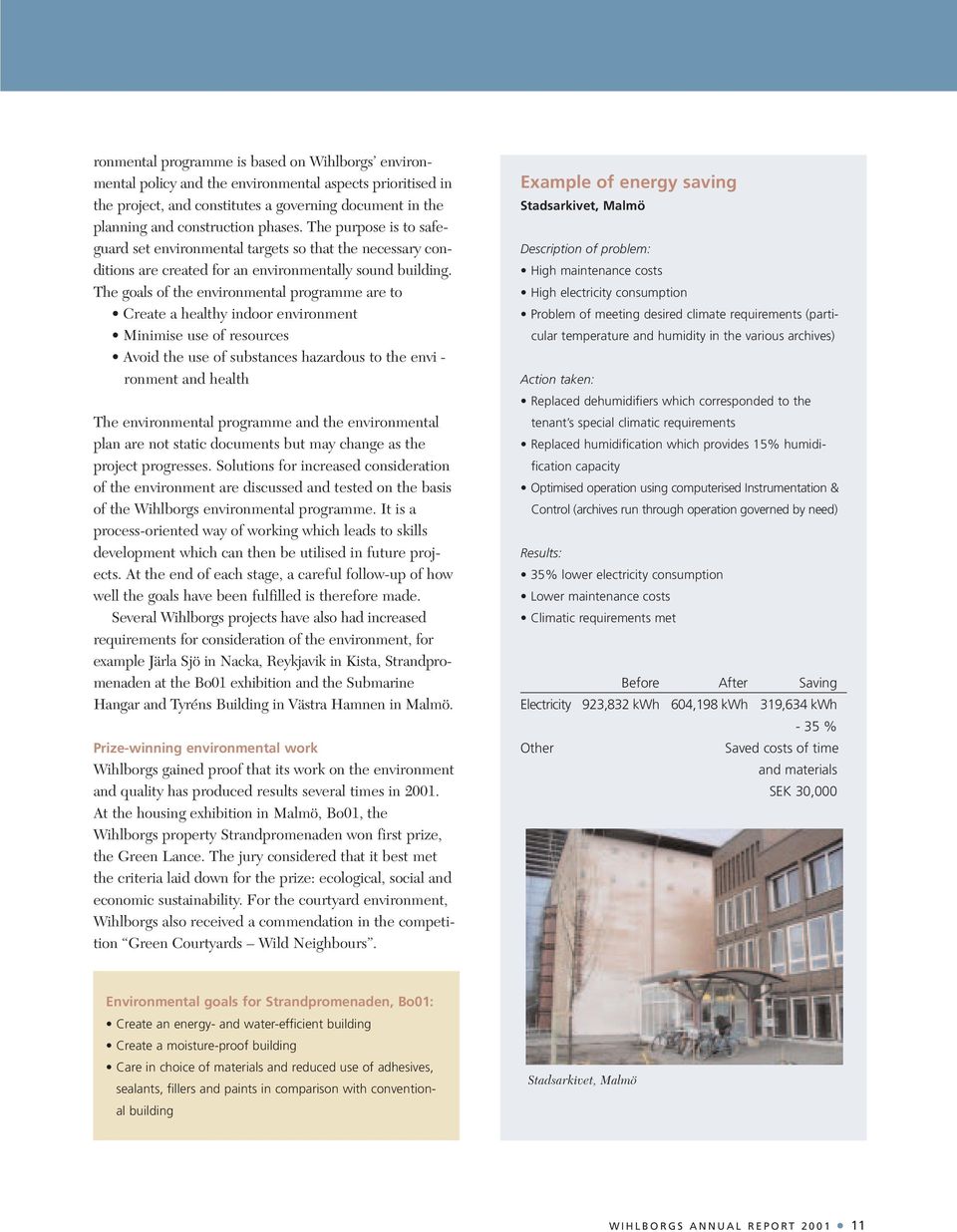 The goals of the environmental programme are to Create a healthy indoor environment Minimise use of resources Avoid the use of substances hazardous to the envi - ronment and health The environmental