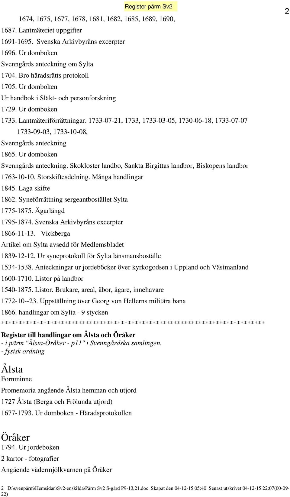 1733-07-21, 1733, 1733-03-05, 1730-06-18, 1733-07-07 1733-09-03, 1733-10-08, Svenngårds anteckning 1865. Ur domboken Svenngårds anteckning.