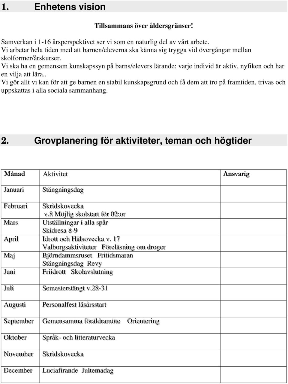 Vi ska ha en gemensam kunskapssyn på barns/elevers lärande: varje individ är aktiv, nyfiken och har en vilja att lära.