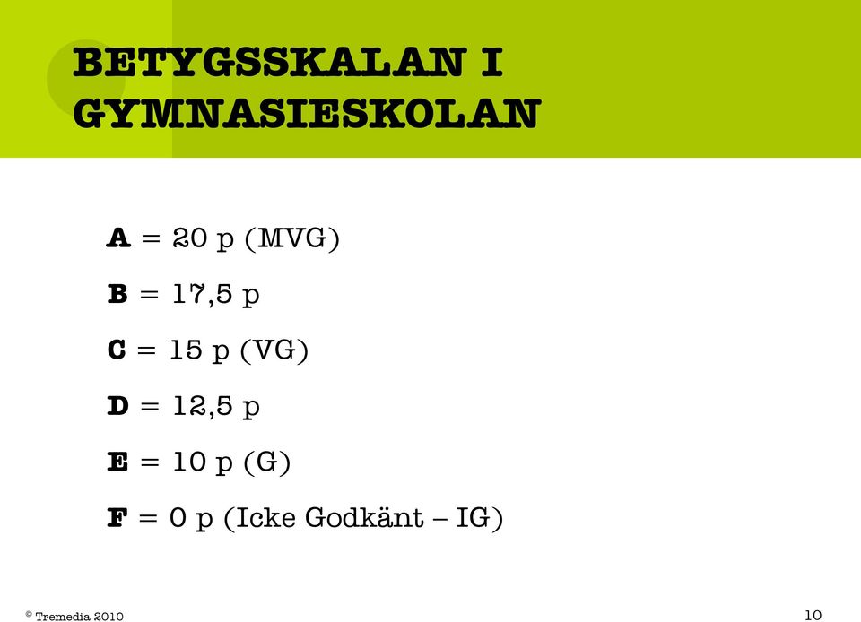 15 p (VG) D = 12,5 p E = 10 p