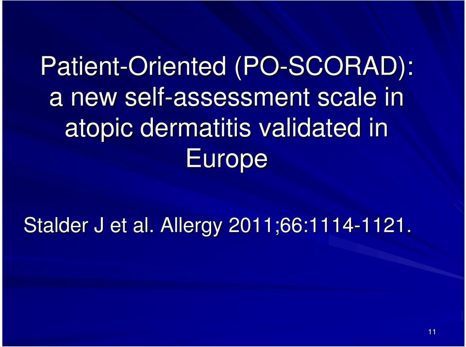 dermatitis validated in Europe