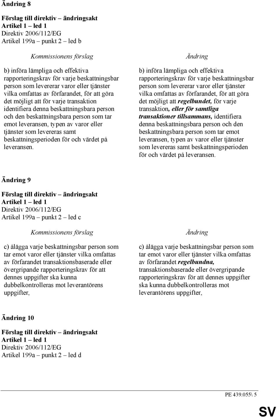 beskattningsbara person som tar emot leveransen, typen av varor eller tjänster som levereras samt beskattningsperioden för och värdet på leveransen.