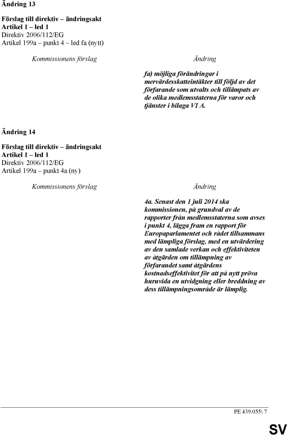 Ändring 14 Förslag till direktiv ändringsakt Artikel 1 led 1 Direktiv 2006/112/EG Artikel 199a punkt 4a (ny) Kommissionens förslag Ändring 4a.