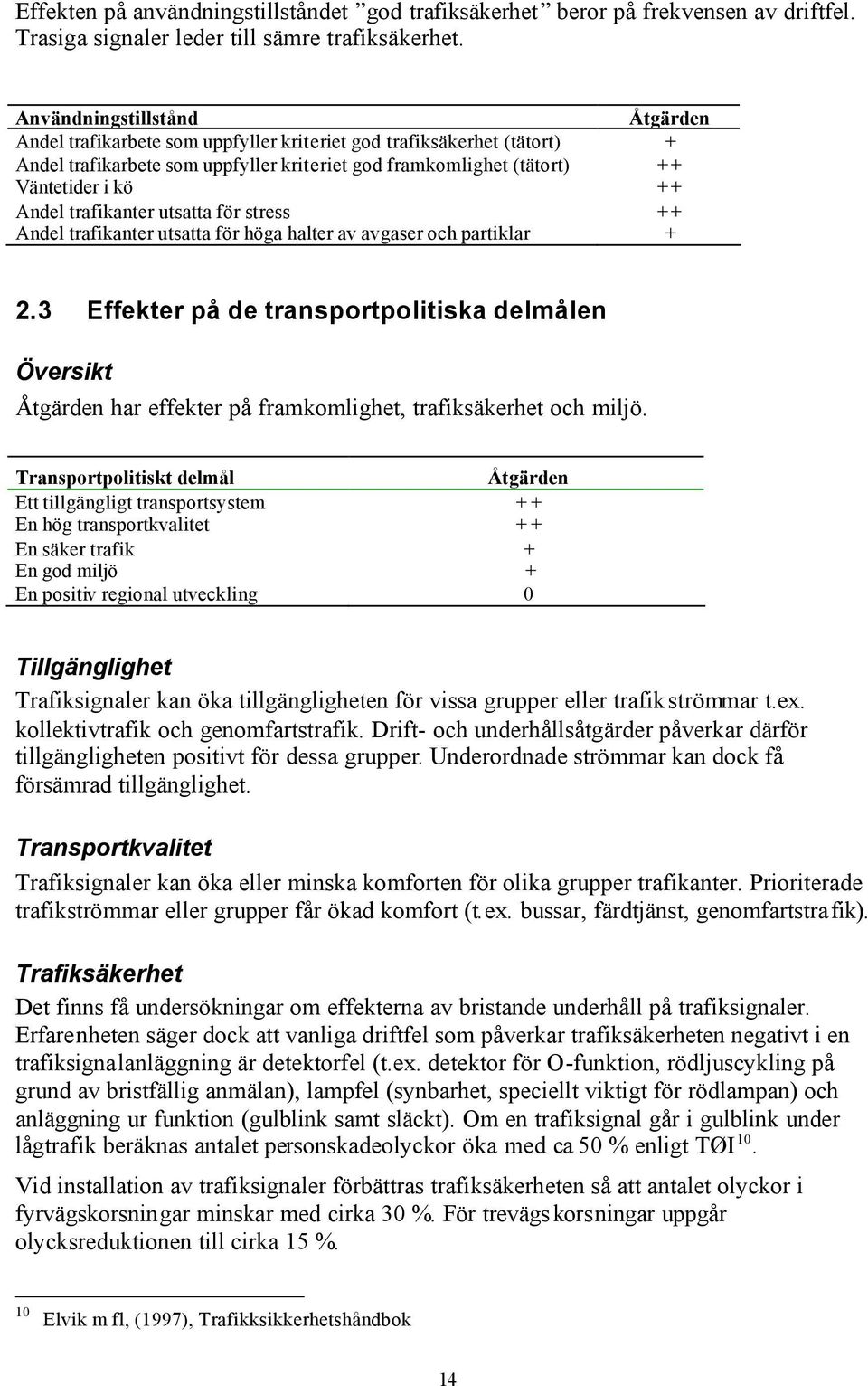 Andel trafikanter utsatta för stress + + Andel trafikanter utsatta för höga halter av avgaser och partiklar + 2.