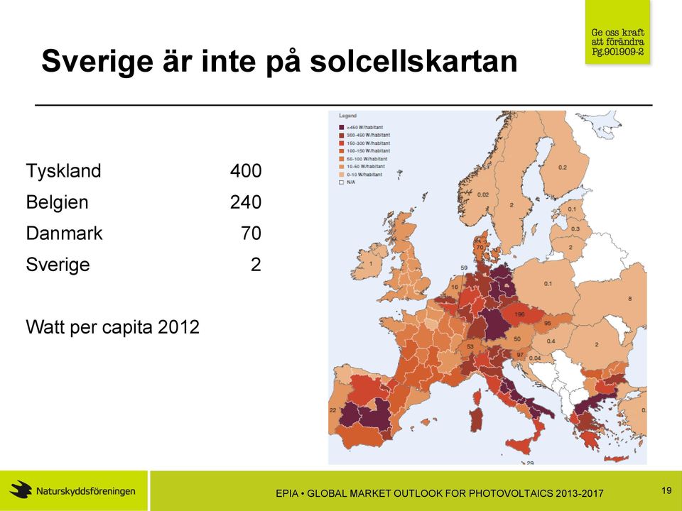 Sverige 2 Watt per capita 2012 EPIA