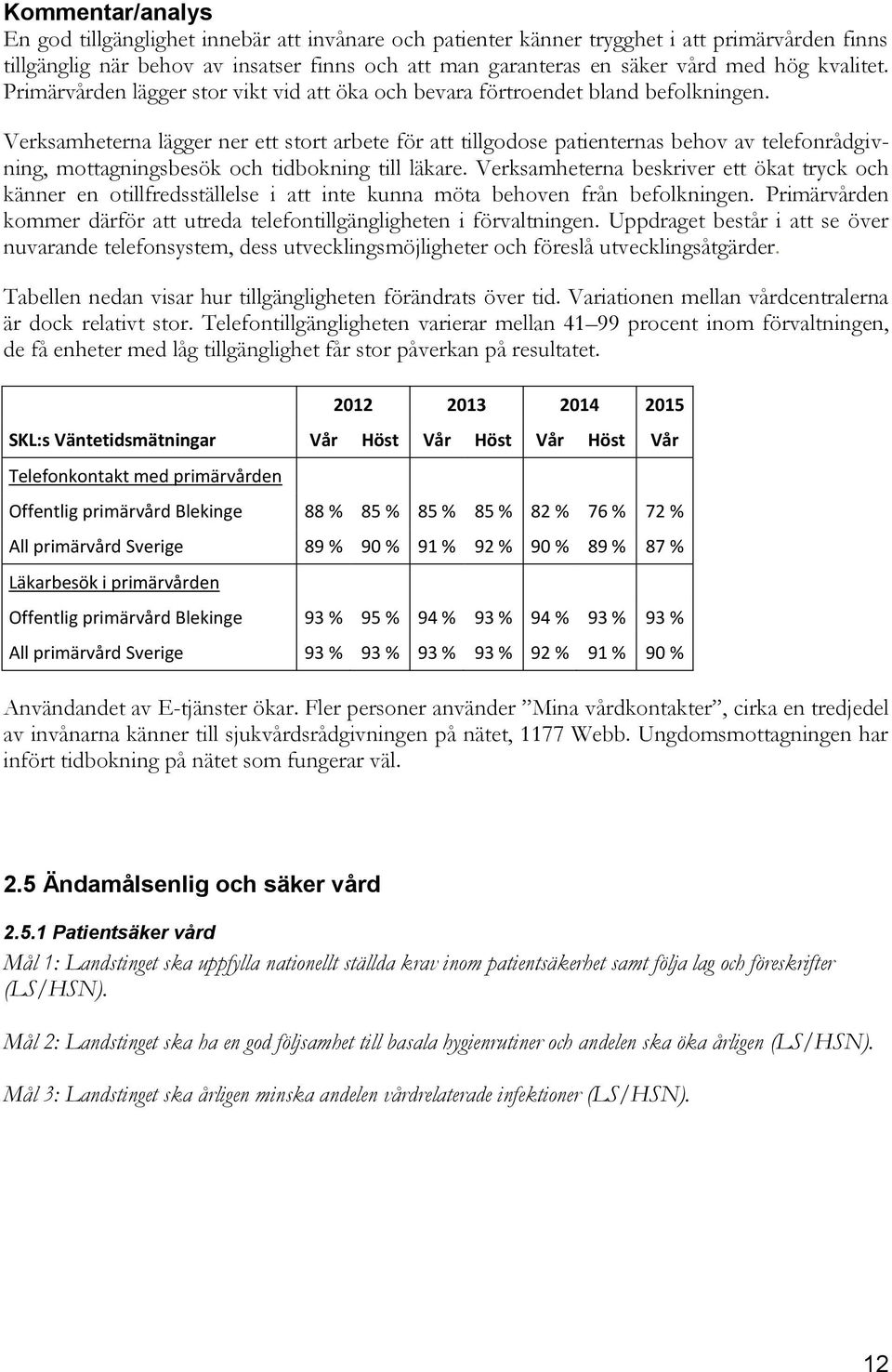 Verksamheterna lägger ner ett stort arbete för att tillgodose patienternas behov av telefonrådgivning, mottagningsbesök och tidbokning till läkare.