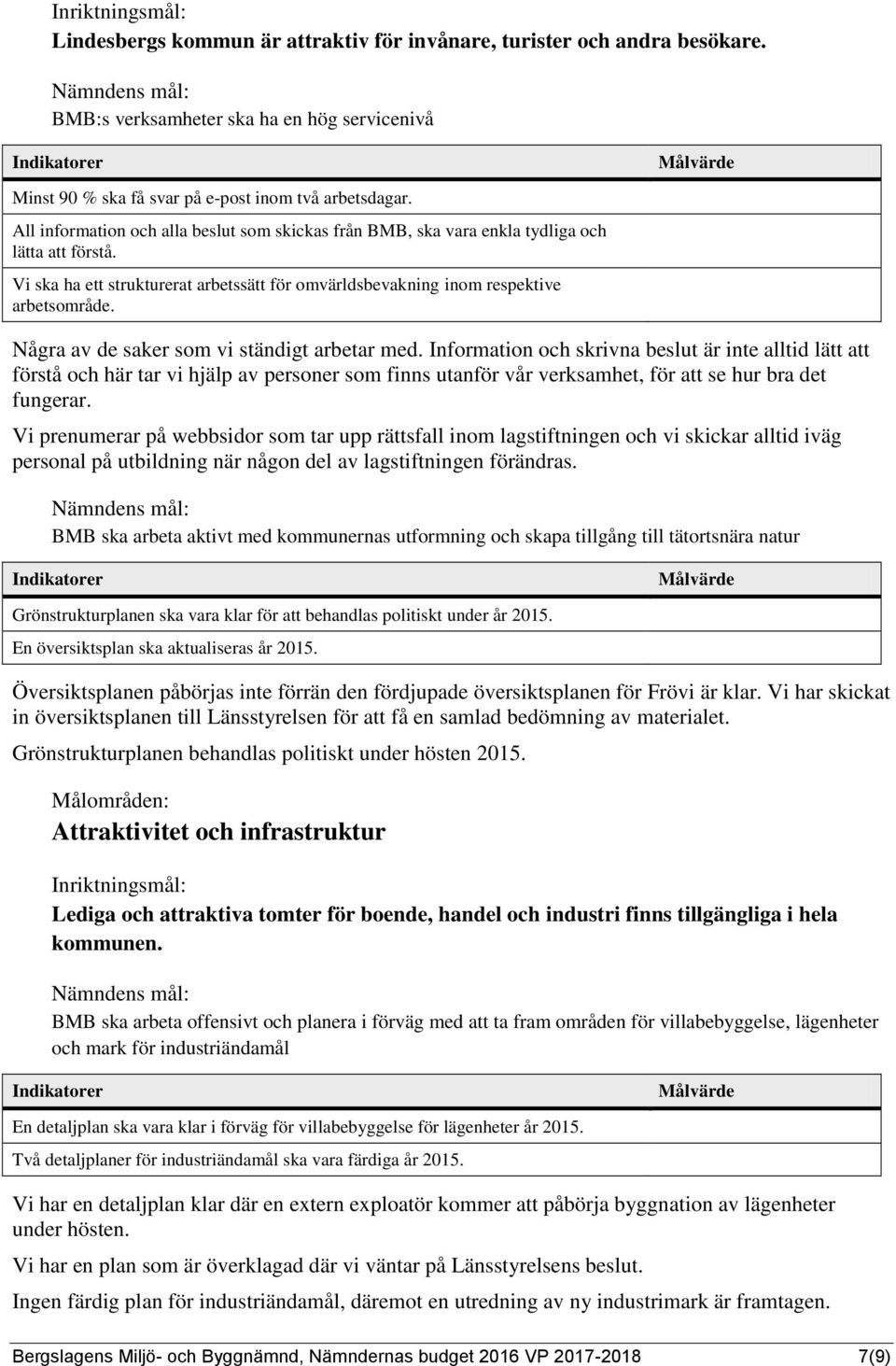 Några av de saker som vi ständigt arbetar med.