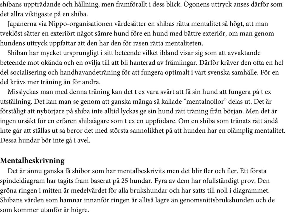 uppfattar att den har den för rasen rätta mentaliteten.