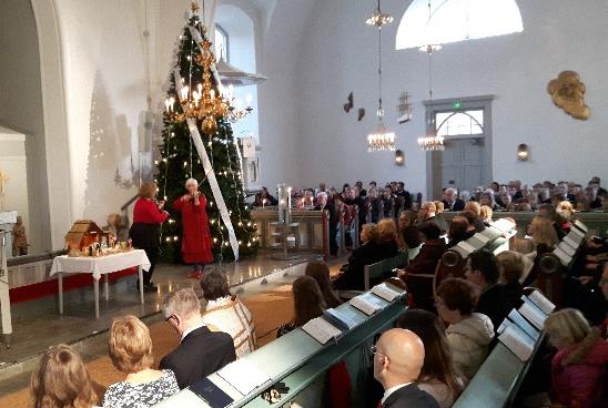 9-15, Torgg. 5, vån 4 eller via mailkontakt tanja.eklow@aland.net Ons 14.12 kl.19.00 i kyrkan Julkonsert med damensemble Laudamus, dir. Eva-Helena Hansen. Lör 17.12 kl.16 och kl.18.