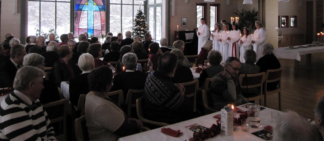 JULBASAR Tis 6.12 kl 12-15 Missionssyföreningarna ordnar den traditionella Julbasaren. Försäljning, lotteri, servering, auktion. Varor till försäljning mottas mån 5.12 kl 12-20 och 6.