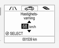 Bränslets räckvidd, bi-fuel-motor Visning av ungefärlig total kvarvarande körsträcka och för varje bränsletank (gasol, motorgas och bensin).
