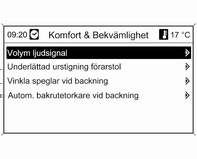 Instrument och reglage 111 Sport-inställningar Föraren kan välja de funktioner som skall aktiveras i Sport Mode 3 149. Sportläge fjädring: Stötdämparna blir hårdare.