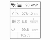 154 Körning och hantering Den adaptiva farthållaren bör i första hand användas på långa, raka vägar, till exempel motorvägar eller landsvägar med jämn trafik.