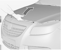 Bilvård 189 9 Fara Tändsystemet och xenonstrålkastarna har en mycket hög spänning. Undvik beröring. Motorhuv Öppna Dra i frigöringshandtaget och tryck tillbaka det i utgångsläget.
