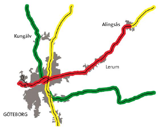 I närtid är plattformsförlängningarna mellan Göteborg Alingsås och Göteborg Kungsbacka en effektiv åtgärd för att möjliggöra ett ökat resande på järnväg.