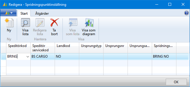 13.25.2 Spridningspunktinställningar Med spridningsinställningar kan fälten Från spridningspunkt och Till spridningspunkt beräknas automatiskt.