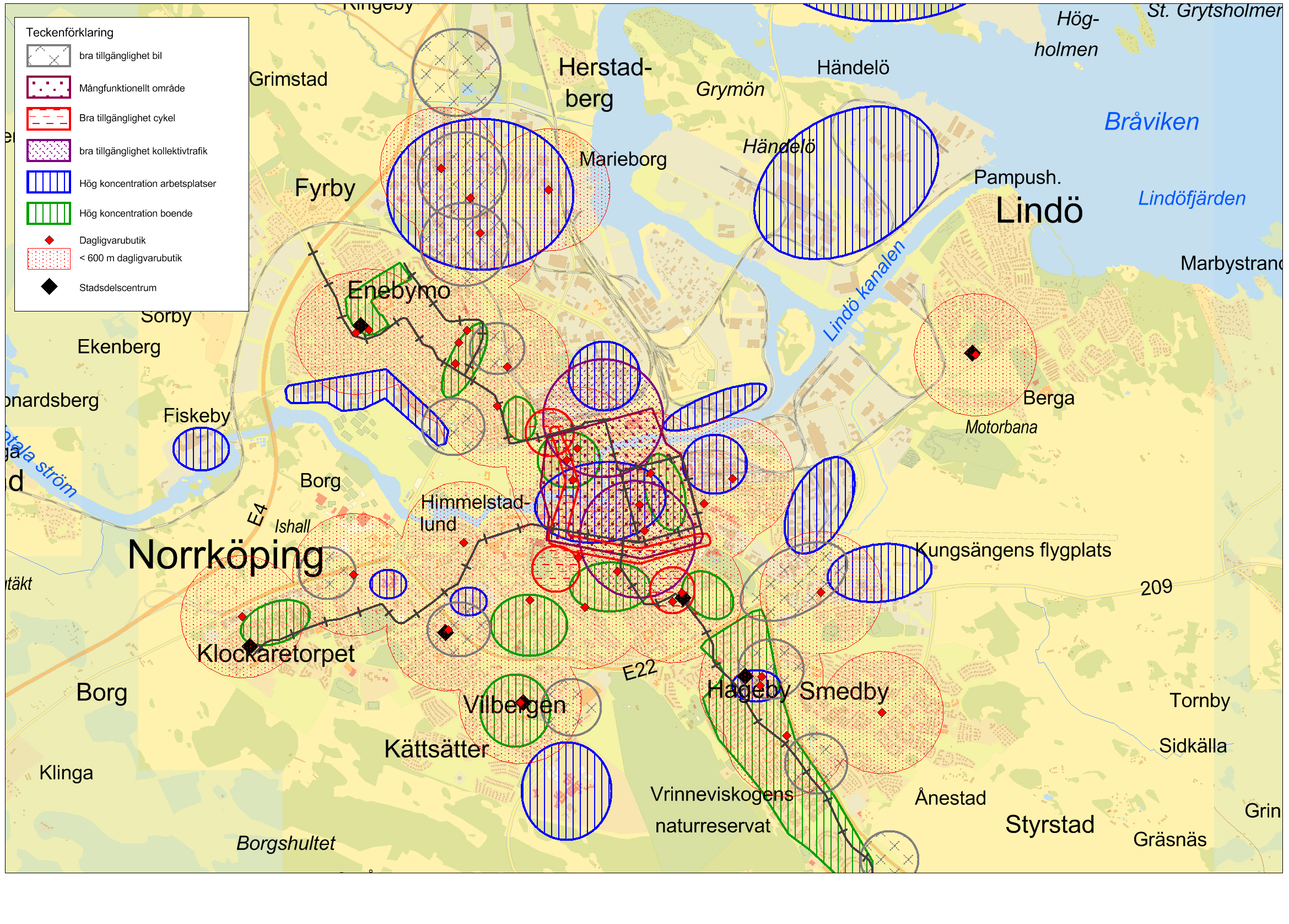 följande scenarier som man ville konsekvens beskriva: 1 Alternativ 1: Centrum och 2 3 multifunktionella 30 Exempel på genomföranden av arbetssättet handelsområden 2 Alternativ 2: Centrum och sex till