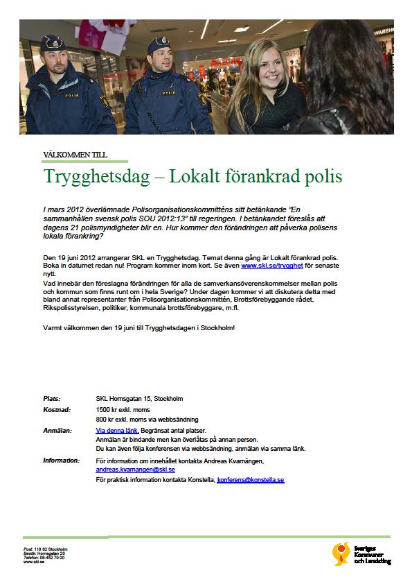 Boka in Trygghetsdagen på SKL 19