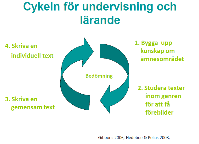 13 Figur 3.4. Cykeln för undervisning och lärande (Nationellt centrum för svenska som andraspråk).