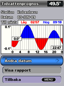 Visa information Konfigurera kurskällan Du kan ange källa för den rubrik som visas på vindmätaren.