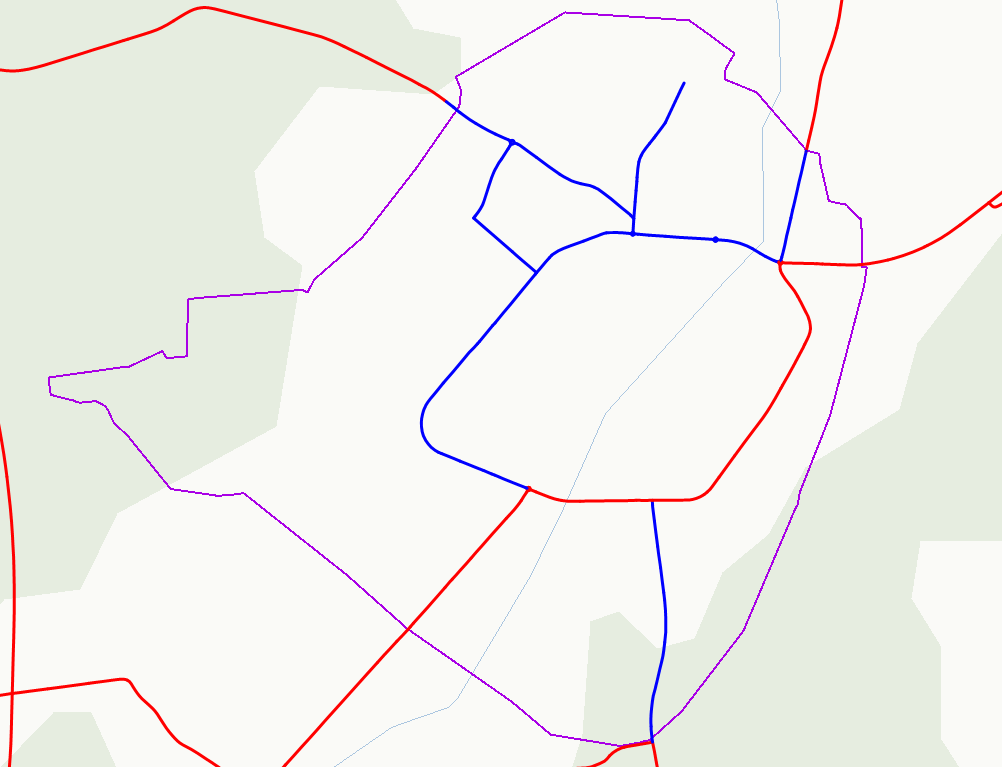 Kommunalt väghållningsområde tillsammans med Trafikverkets datamängd avseende allmänna vägar, Tidaholm.