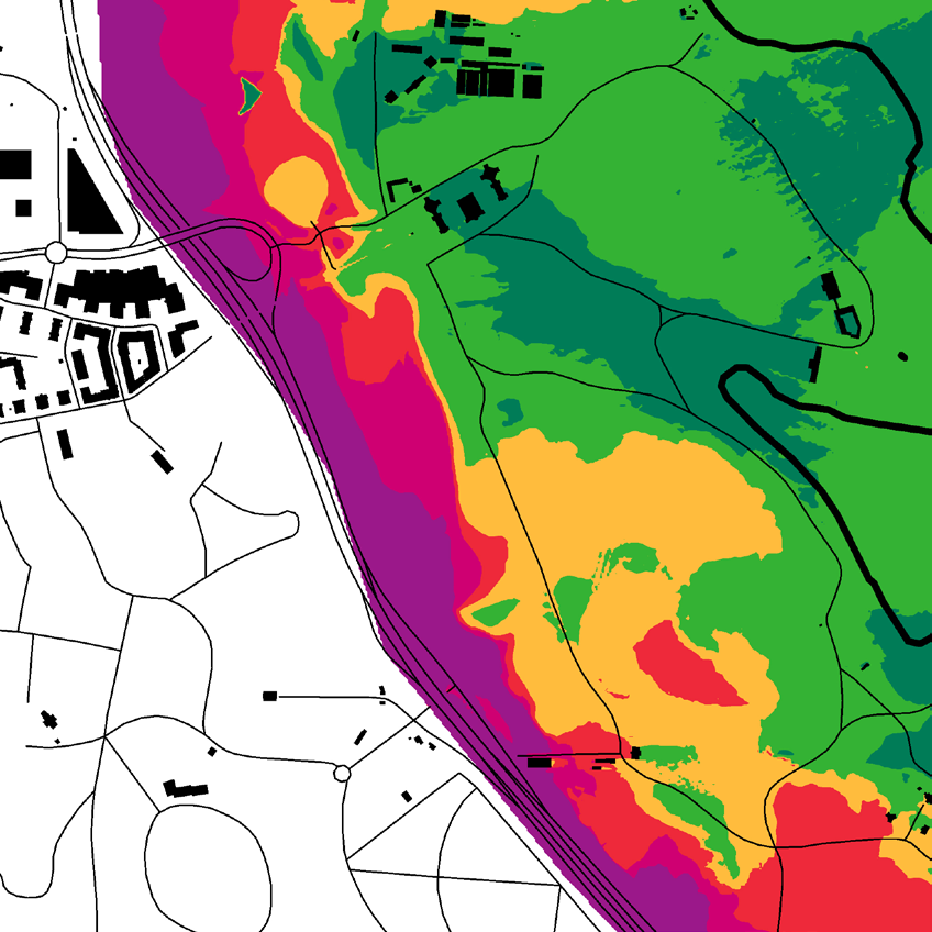 HAGAPARKEN Hagaparken är delvis kraftigt utsatt från buller från E4/Uppsalavägen.